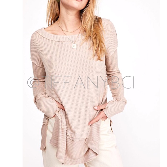 Free People Tops - Free People North Shore Thermal Tunic Top Sand